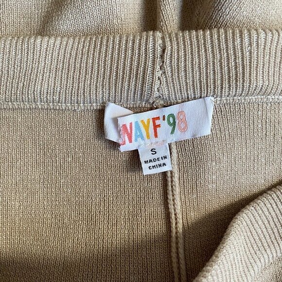 WAYF Bnwot Womens Beige Knit "Luke" Biker Shorts - Picture 6 of 8